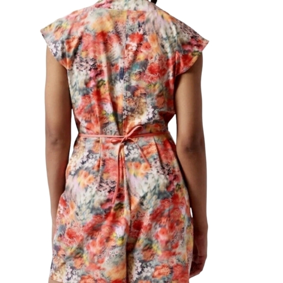 Athleta Marlow Romper Womens XS Multicolor Floral Stretch Spring Outdoor Bloom - Picture 2 of 12